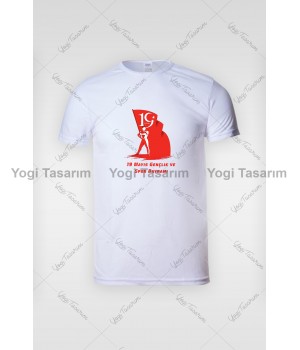 19 Mayıs Gençlik ve Spor Bayramı Temalı Tişört Baskı